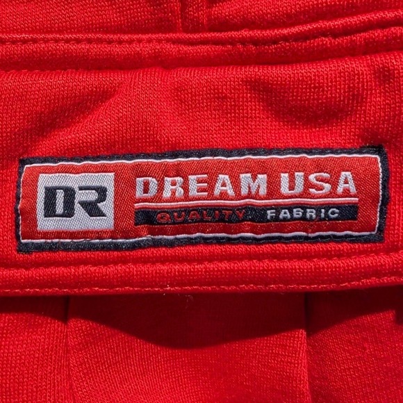 DREAM USA Red Acrylic Cargo Jogger Sweatpants Men's Size XL Drawstring Comfort - Picture 4 of 7